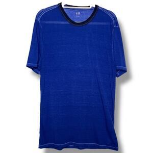 Men’s Gap Blue SS Burnout Classic Lightweight Short Sleeve Shirt  Medium